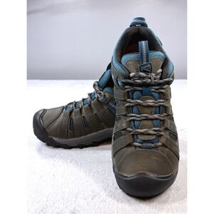 Keen, Women's Waterproof Hiking Trail Shoes Boots Brown Blue, Sz 7.5